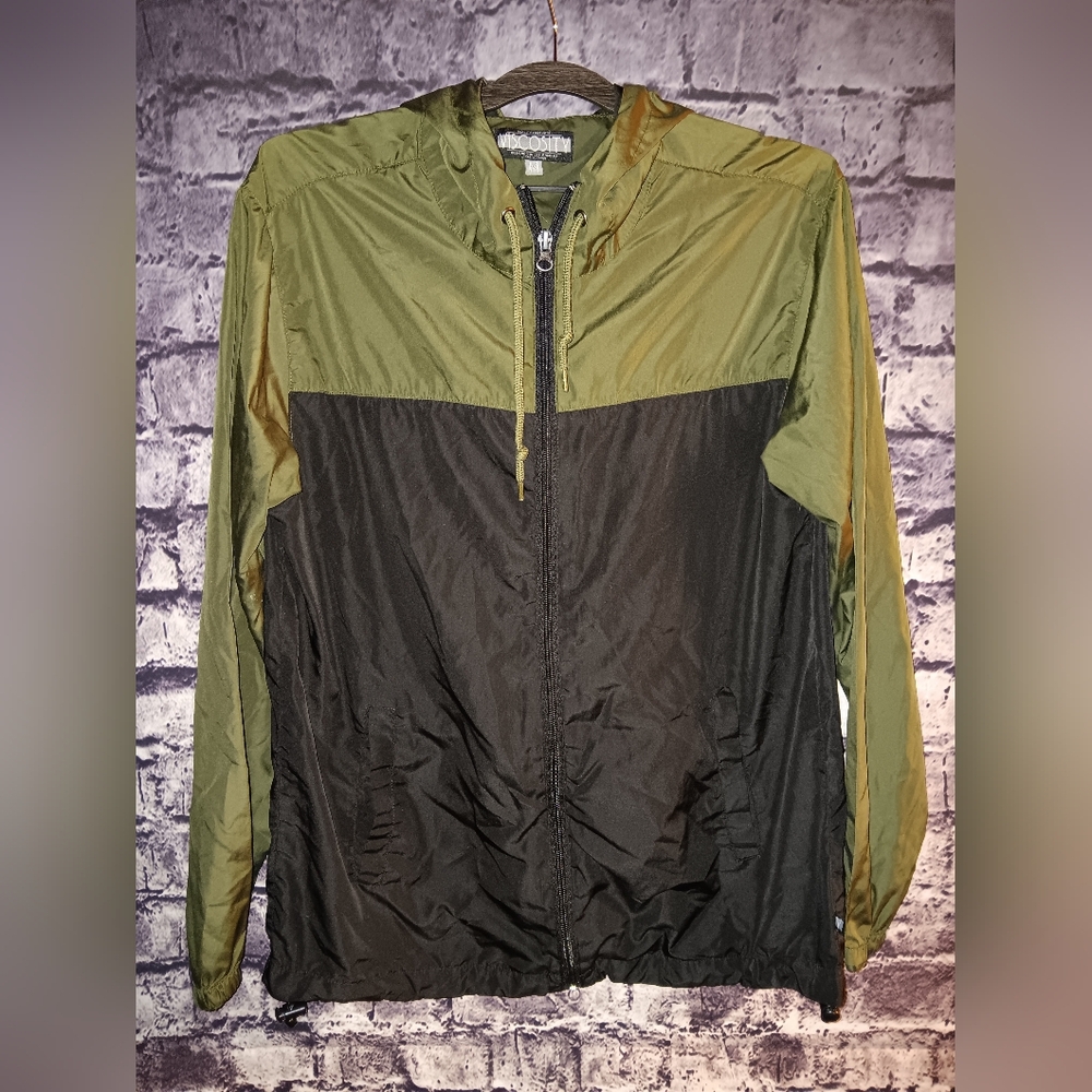Viscosity Green/Black Zip up sz Medium